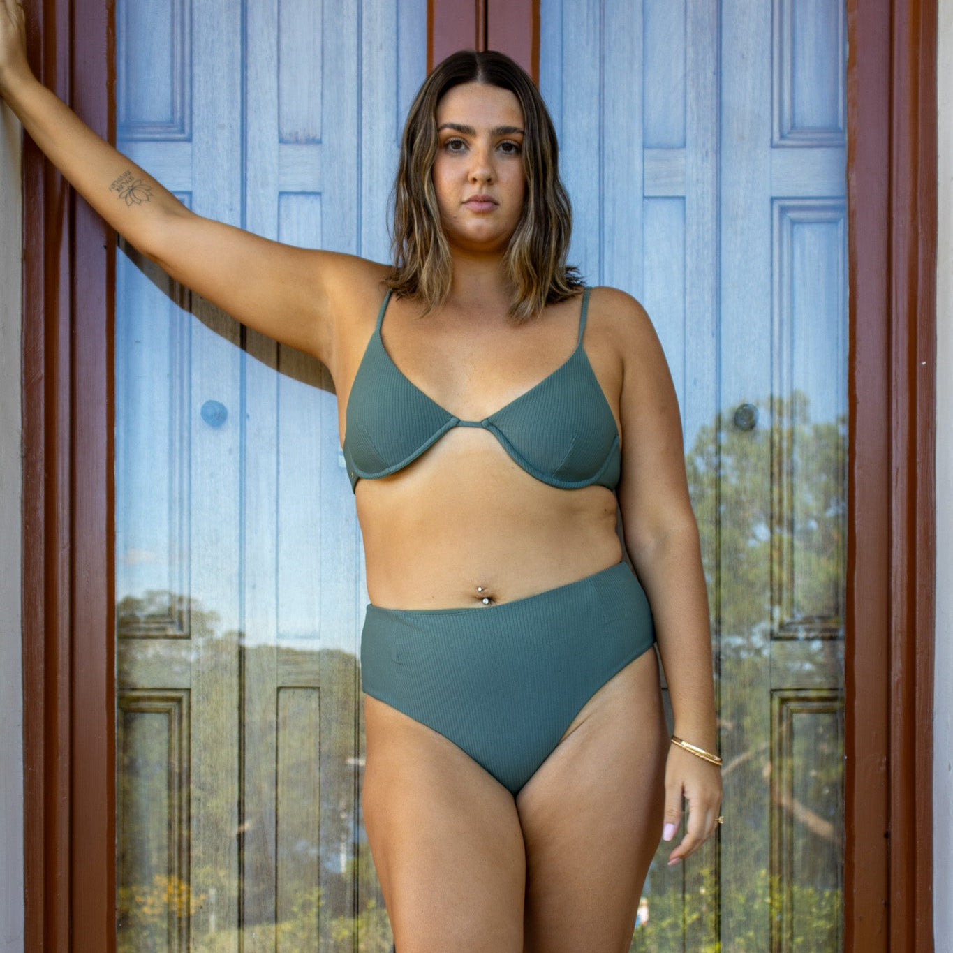 High-Waisted Bikini Bottom | Sea Green