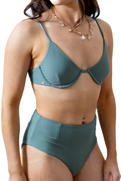 High-Waisted Bikini Bottom | Sea Green
